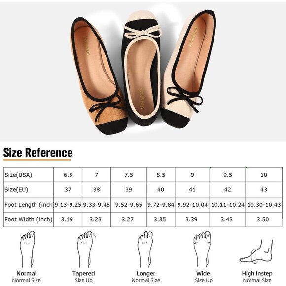 🆕Women Apricot Faux Suede Cap Toe Bow Slip On Flats Square Toe Dressy Shoes - Picture 7 of 7